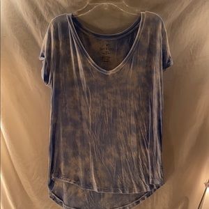 Blue snd White Tye Dye Blouse
